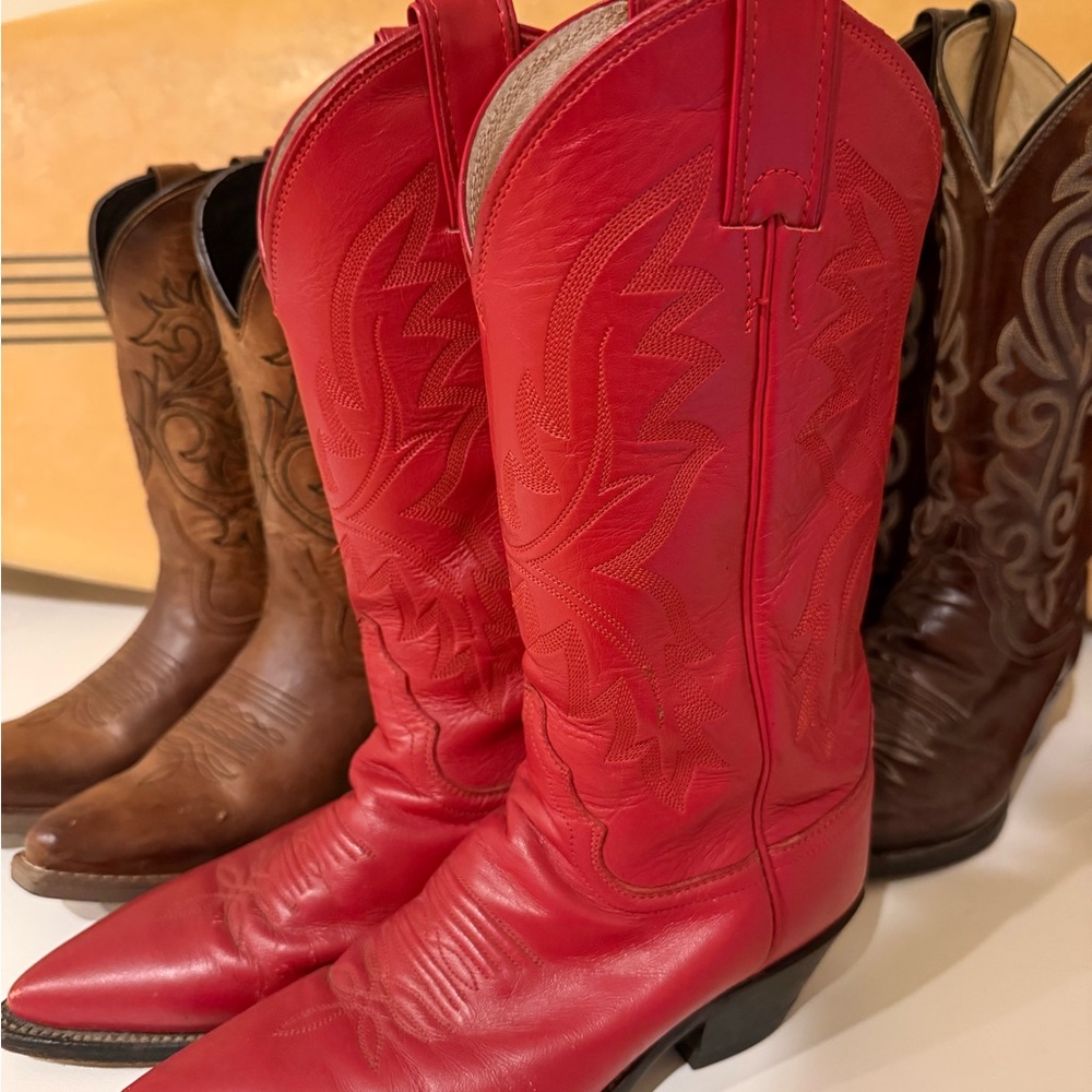 Justin Boots Red Cowboy Boots